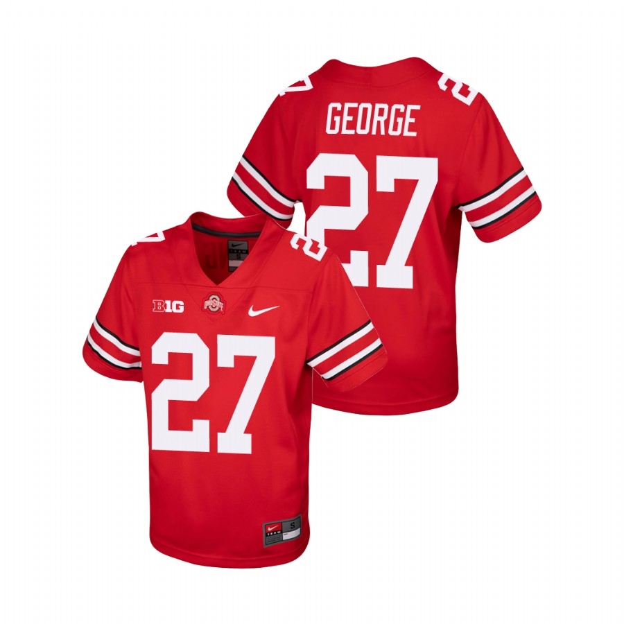 Ohio State Buckeyes Youth NCAA Eddie George #27 Scarlet Replica College Football Jersey SVX5849TH